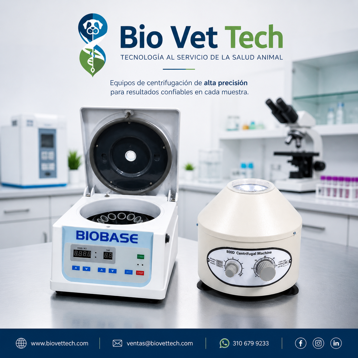 Centrifugación Veterinaria Bio Vet Tech
